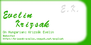 evelin krizsak business card